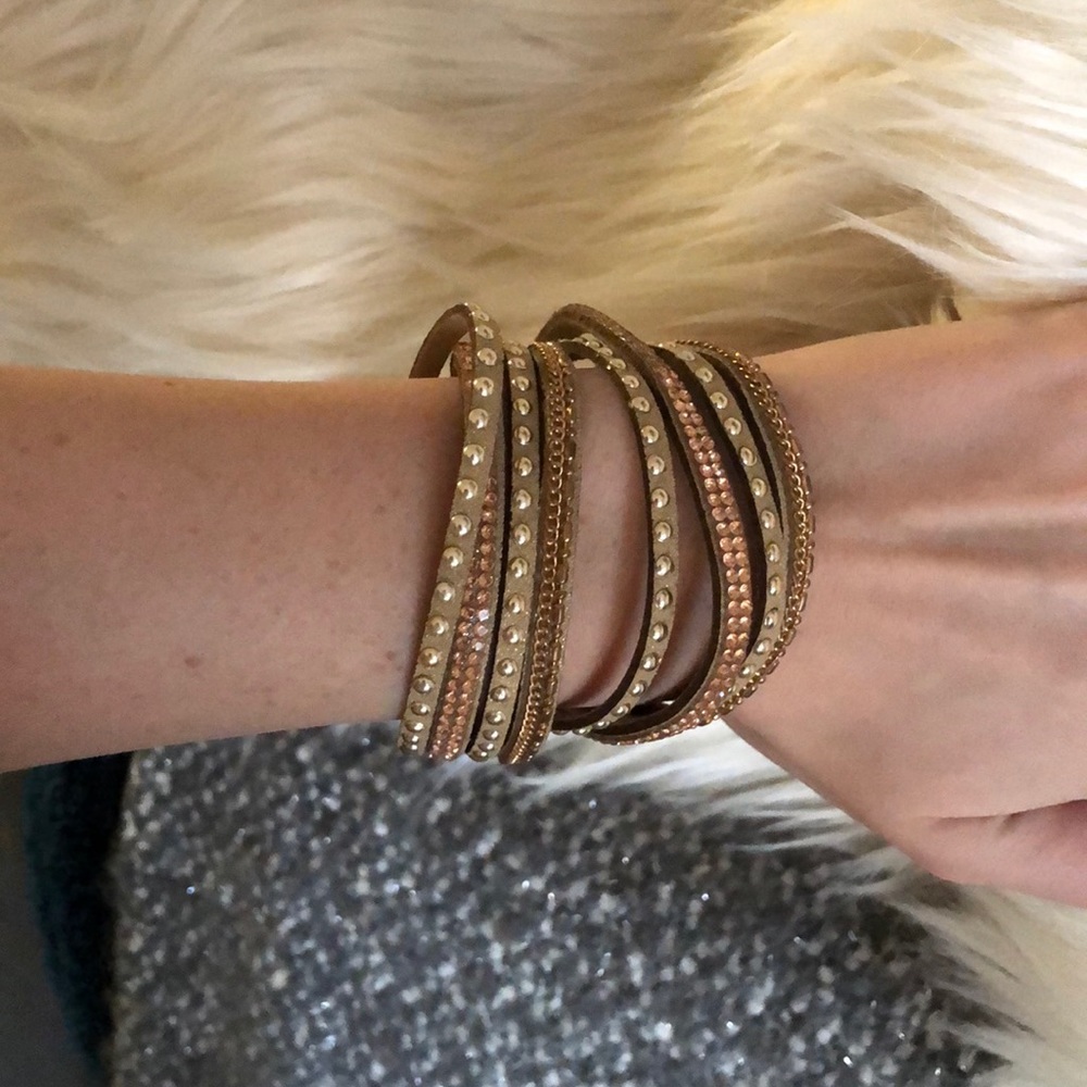 Gold wrap bracelet or choker